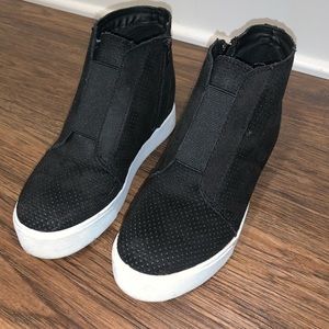 Black Wedge Sneaker
